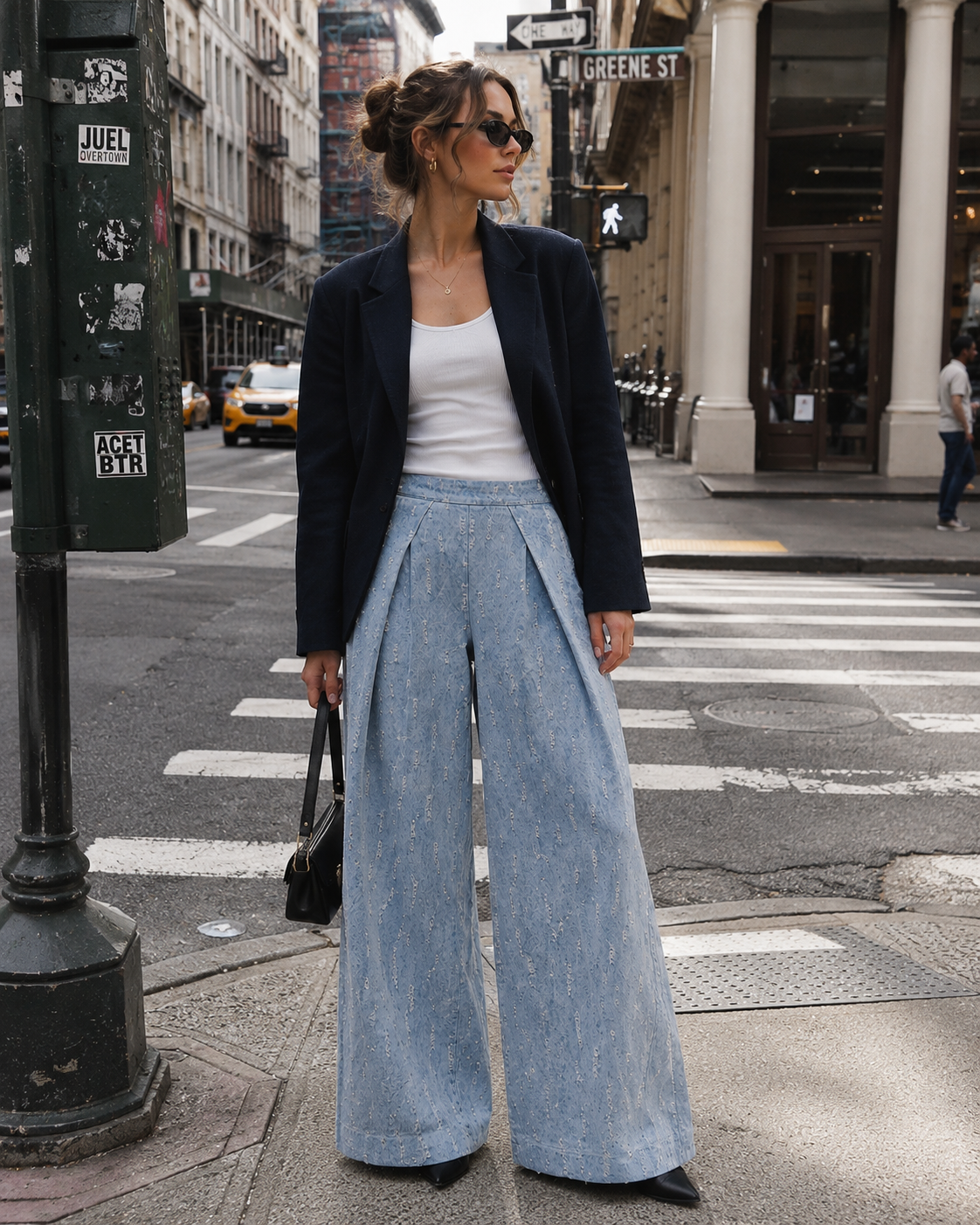 The Nomad Pleated Denim Pants
