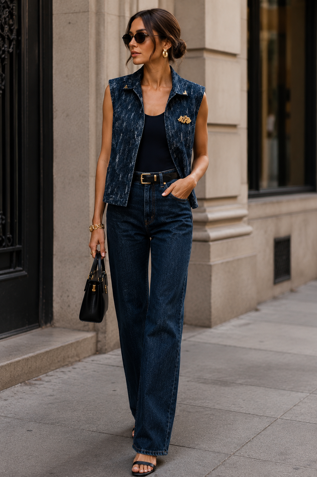 The Navy Nomad Denim Vest