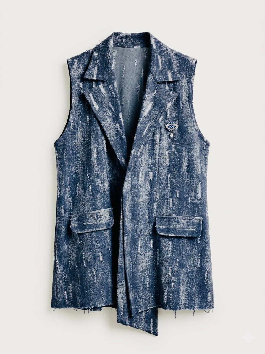 The Navy Nomad Evil Eye Blazer Vest
