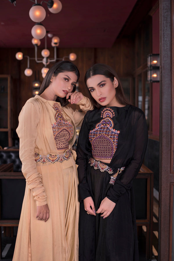 Black Jacket, Harem & Belt Set