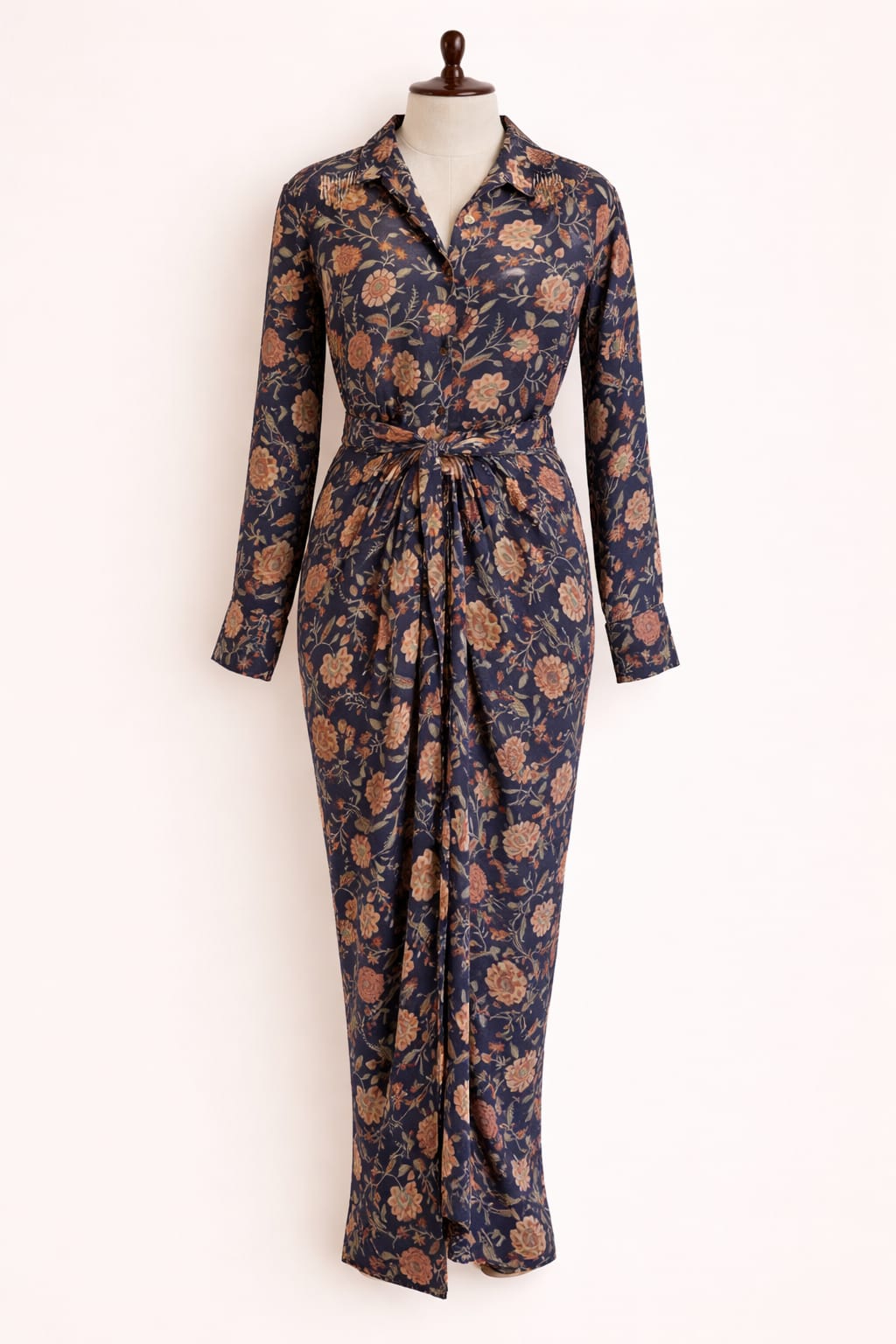 Navy Banjara Wrap Skirt and Shirt Set