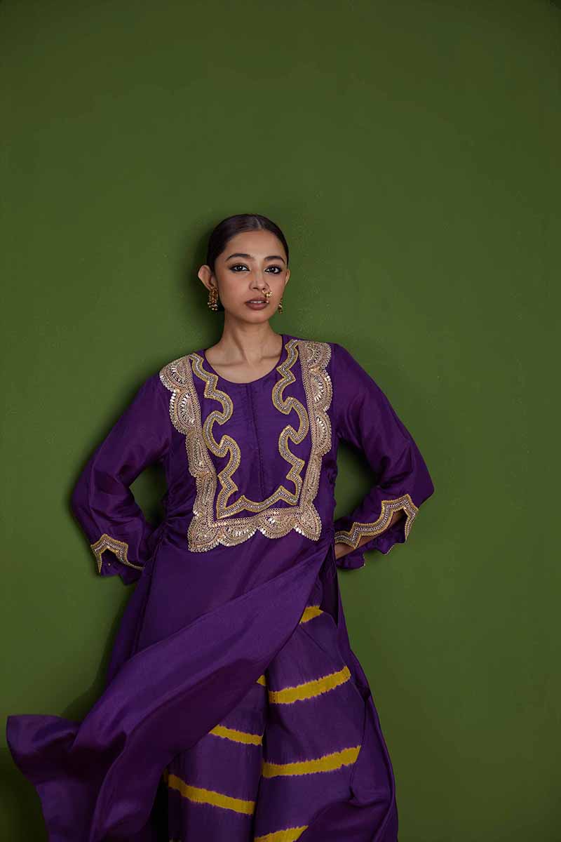 Purple Kurta Set