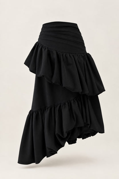 Noir Cascade Skirt