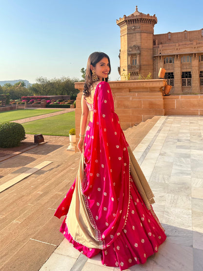 Fuchsia Dori Lehenga Set