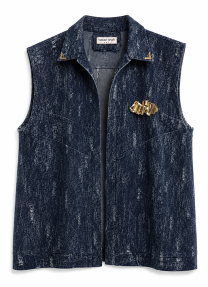 The Navy Nomad Denim Vest