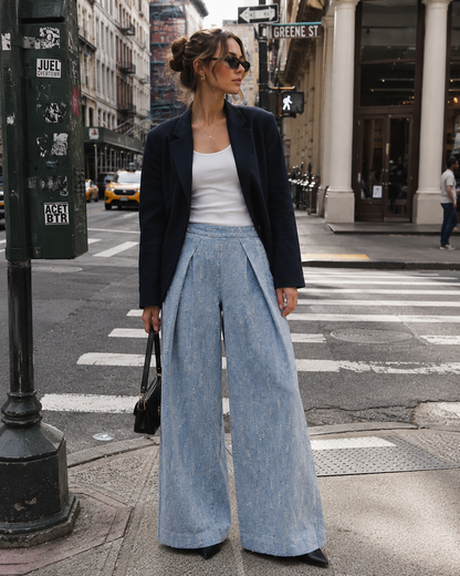 The Nomad Pleated Denim Pants