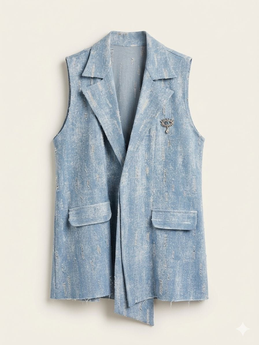 The Nomad Evil Eye Blazer Vest