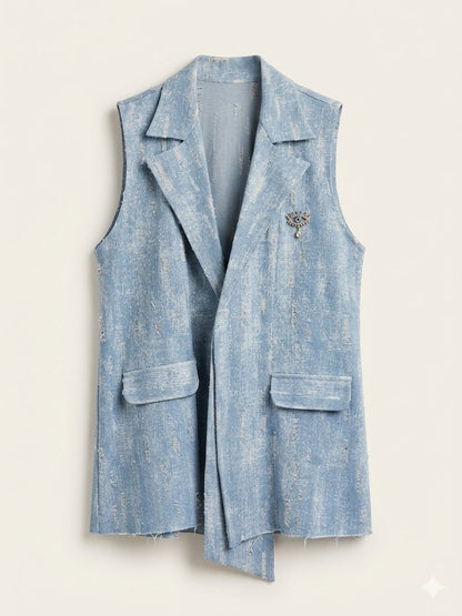 The Nomad Evil Eye Blazer Vest