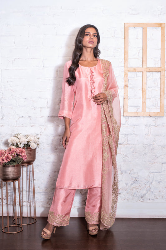 Pink Dori Kurta & Pant Set