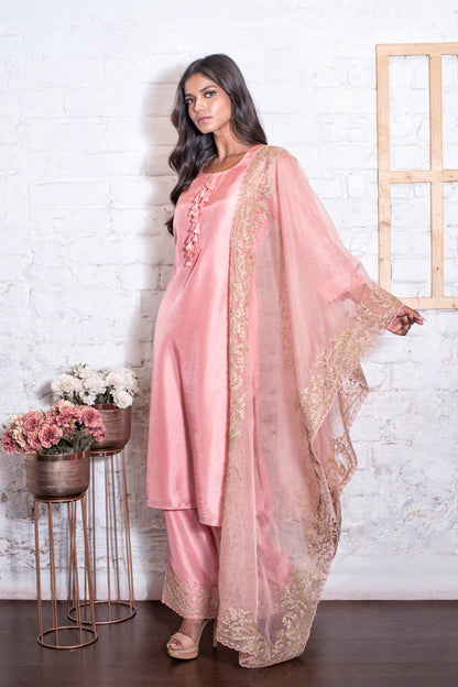 Pink Dori Kurta & Pant Set