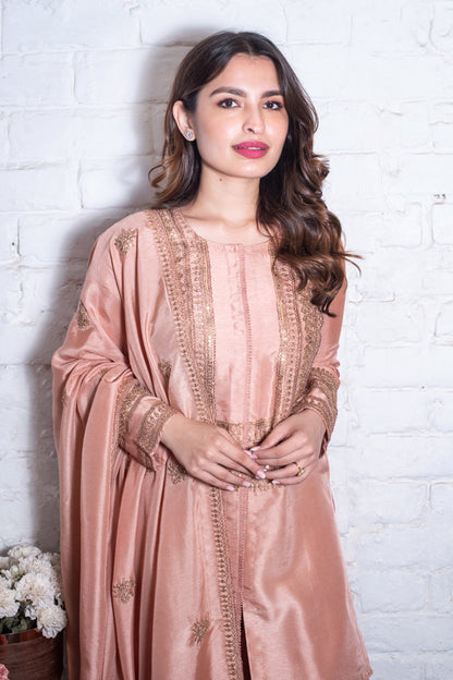 Pale Pink Dori Sharara Set