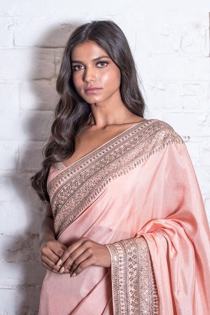 Pale Pink Dori Sari & Blouse Set