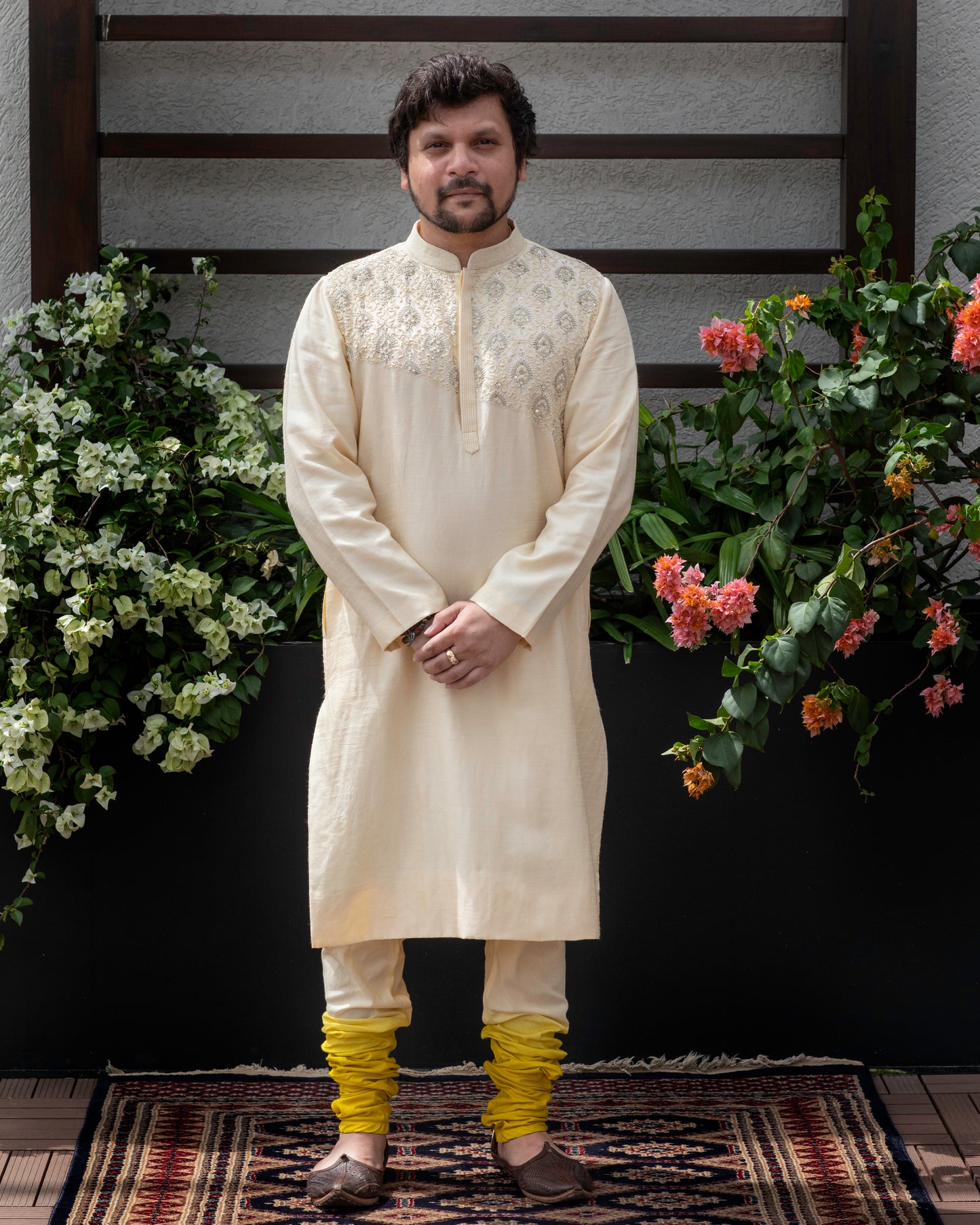 Ivory French Knot Kurta Set